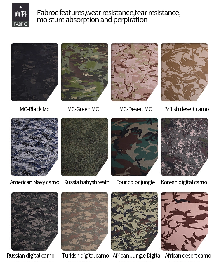 Wholesale Apparel UK Military Uniform Camouflage Fabric