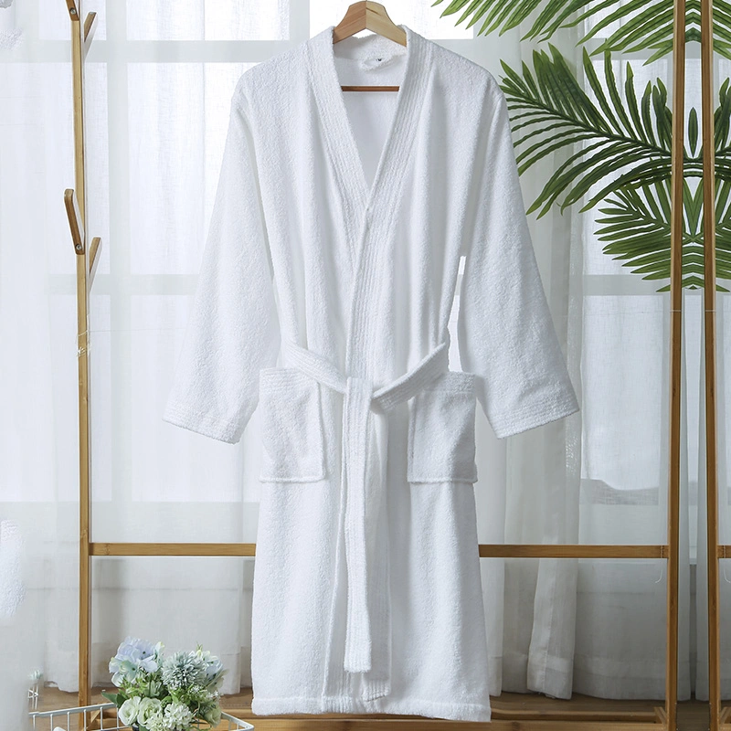 Quick Dry Luxury Cotton Bathrobe Hotel Good Water Absorption Sleeping Robe