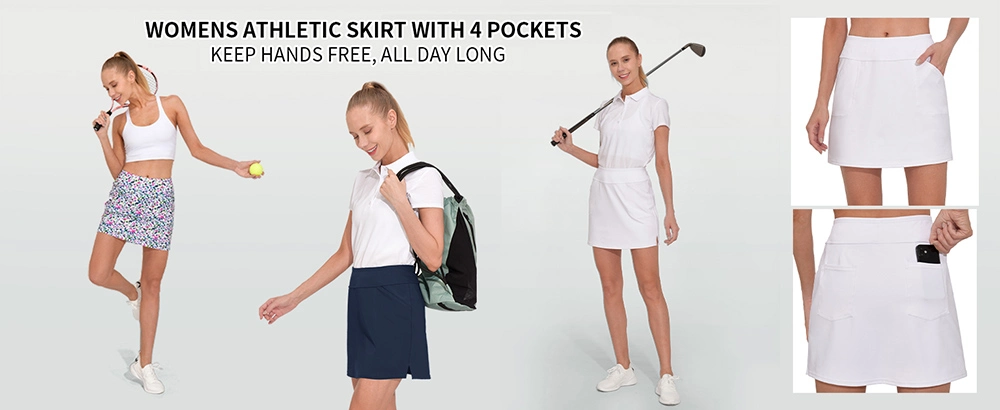 Tennis Skirts for Women with Pockets High Waisted Athletic Golf Skorts Skirts