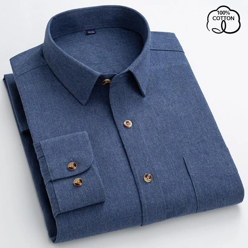 High Quality Men&prime; S Dress Shirt Office Formal Shirts Breathable Long Sleeve Blank Plain 100% Cotton White Casual Shirts