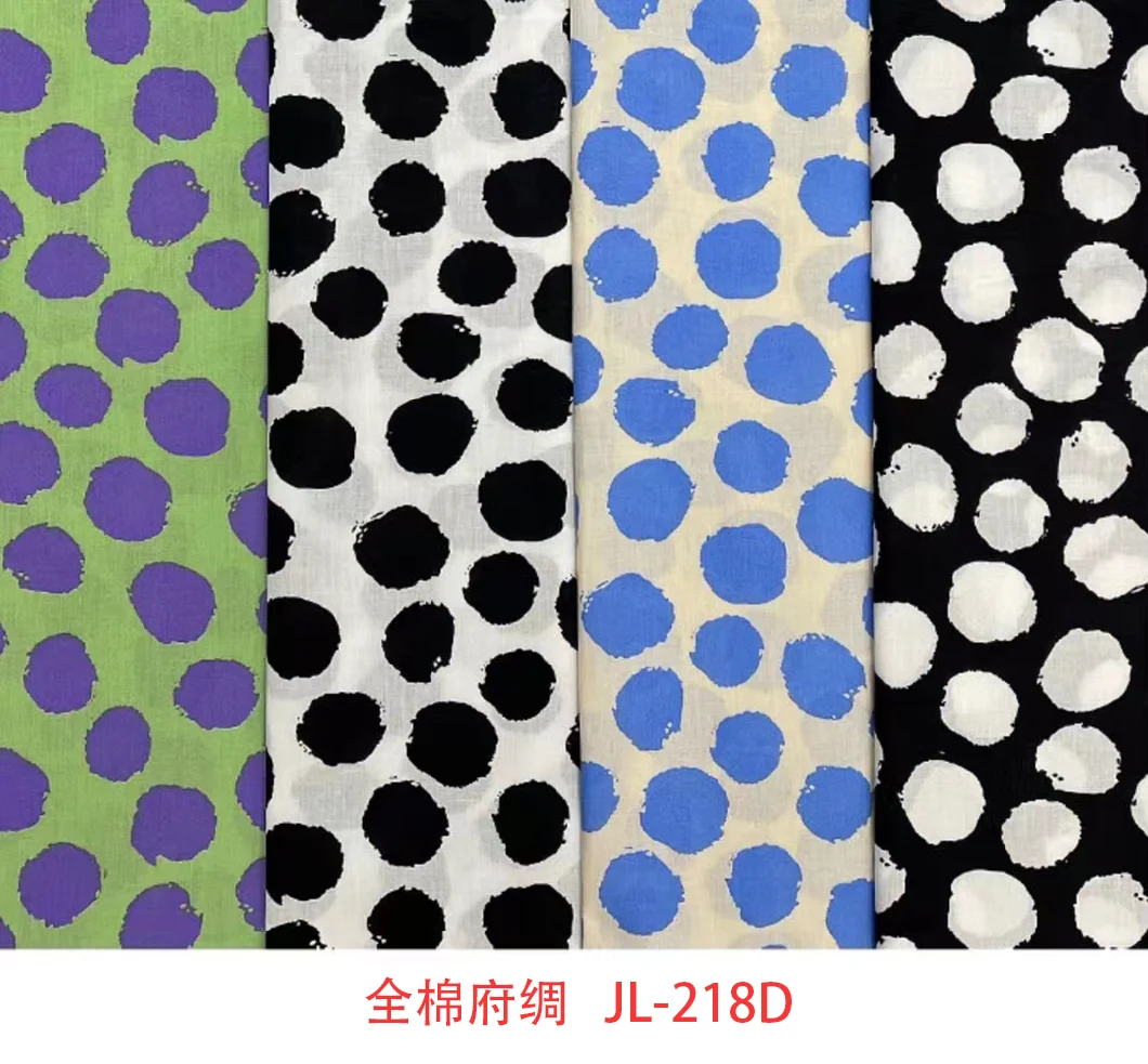 Special Style DOT Printed 100% Cotton Poplin Fabric for Apparel